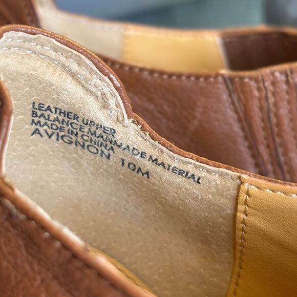 Audrey Brooke Boots Womens Avignon Heels Ankle Booties Brown Leather Size 10 - Picture 5 of 6